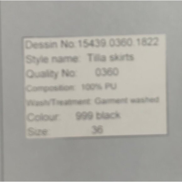 Minimum women's vegan leather pencil skirt black Euro 36 Small NWT - Picture 12 of 15